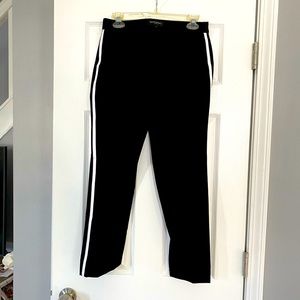 Black with white stripes Banana Republic pants